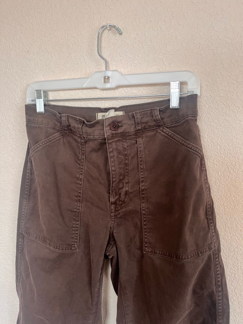Madewell Womens Darted Double Barrel Pants - Chocolate Brown - Picture 4 of 14